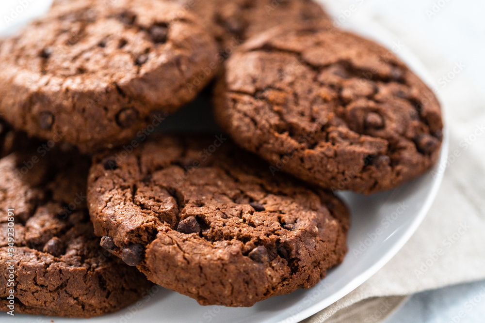 Double chocolate chip cookies Double chocolate chip cookies