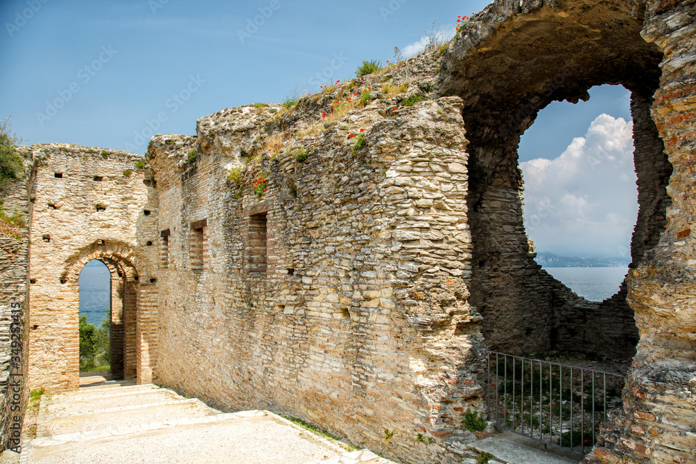 Image taken in Sirmione, Italy, Lake Garda, ruins of Caves of Catull (Grotte di Catullo)