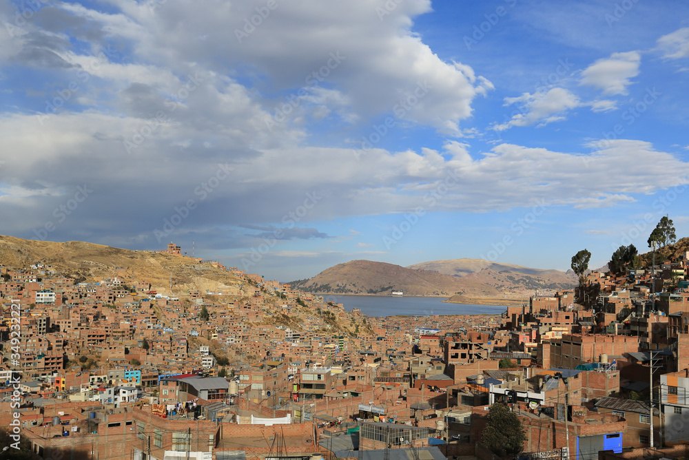 The city of Puno on Lake Titicaca