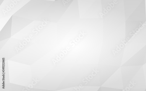 White abstract background. Lowpoly backdrop. Crumpled paper. 3D illustration