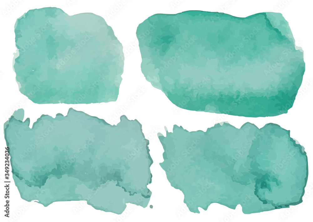 Obraz premium Abstract watercolor texture, isolated on white background. Watercolor brush strokes. 