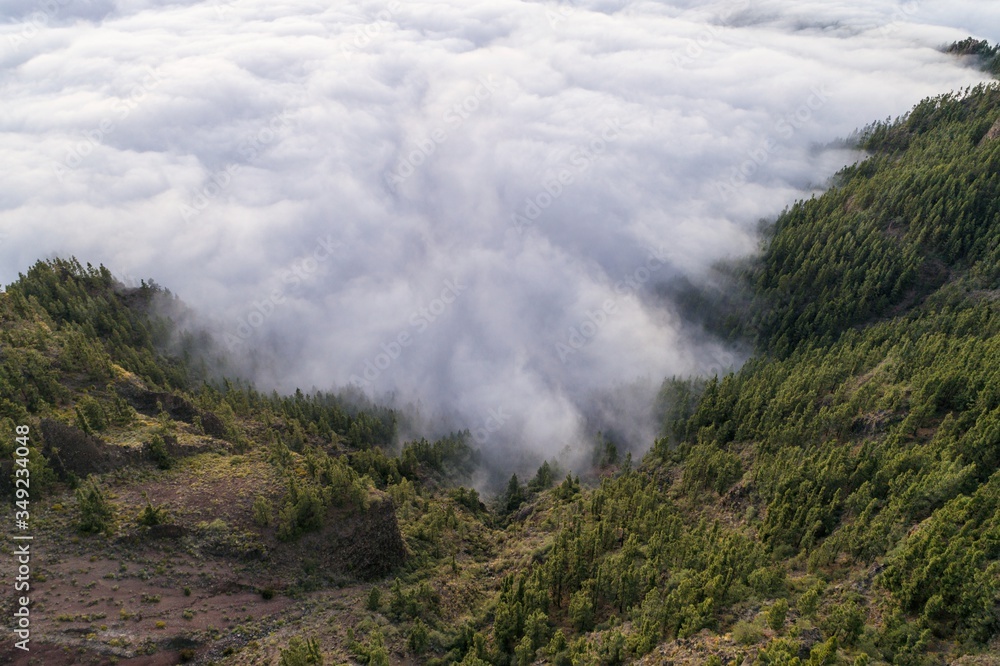 Clouds above Teide National Park Tenerife island Canaris