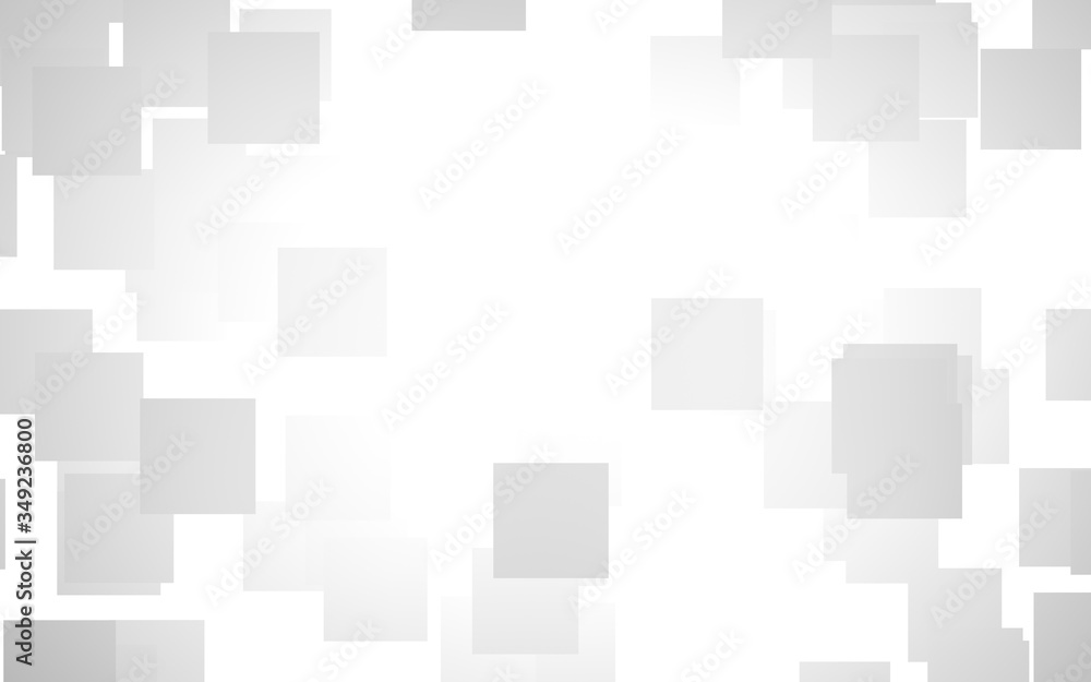 White abstract background. Misty backdrop with grey squares. 3D illustration