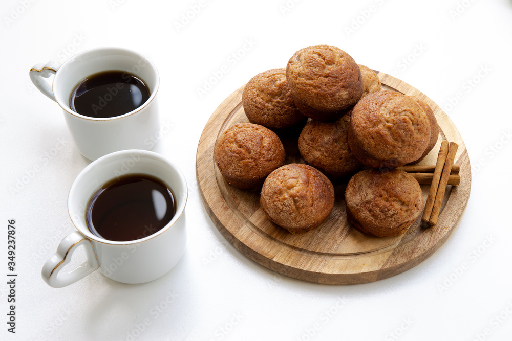Apple Cinnamon Muffins with coffee Apple Cinnamon Muffins with coffee