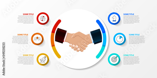 Infographic design template. Creative concept with 6 steps