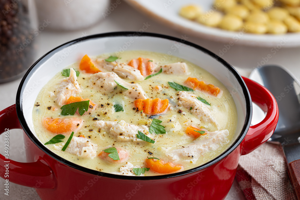 Bowl of Creamy Chicken Soup