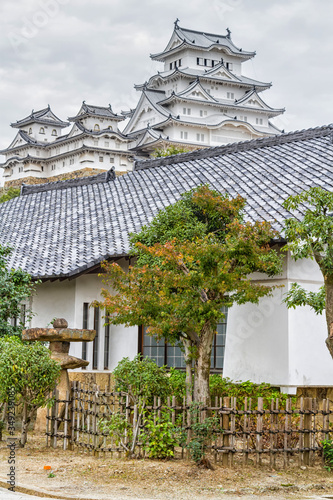 Himeji Castle in Kansai, Japan. Himeji is allso called White Heron Castle photo