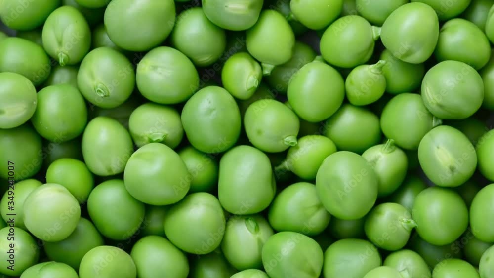 Green peas are cleaned. Slow Motion, Green peas are cleaned. Slow Motion,