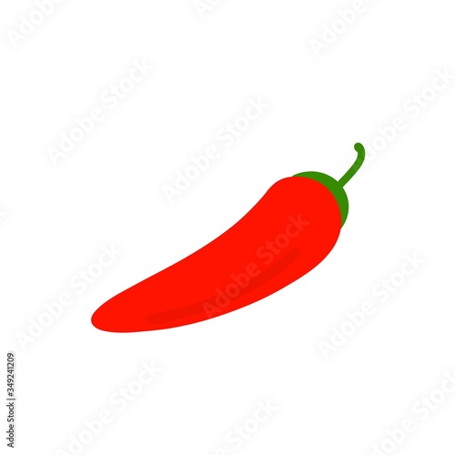 Hot chili pepper. Raster illustration