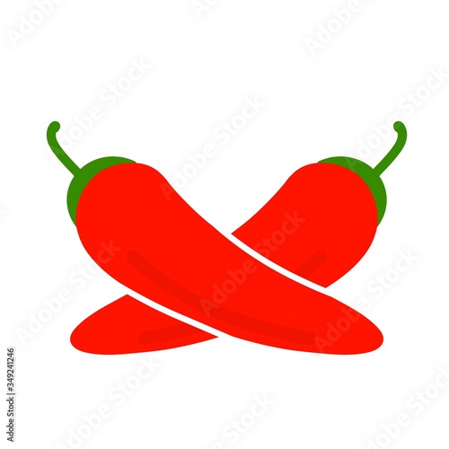 Hot chili pepper. Raster illustration