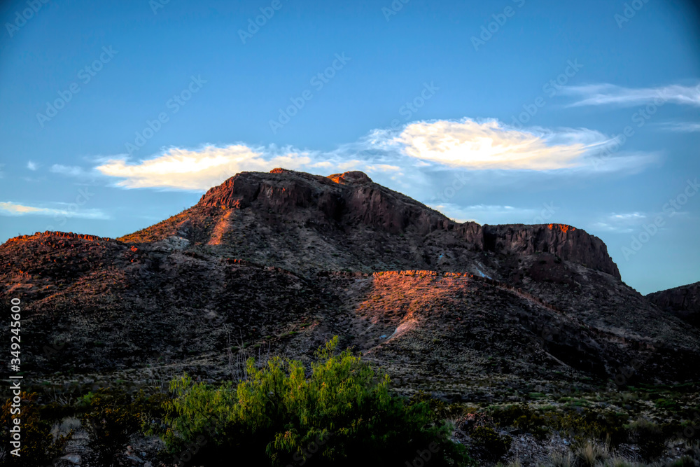Desert Mountain in the morning sunlight