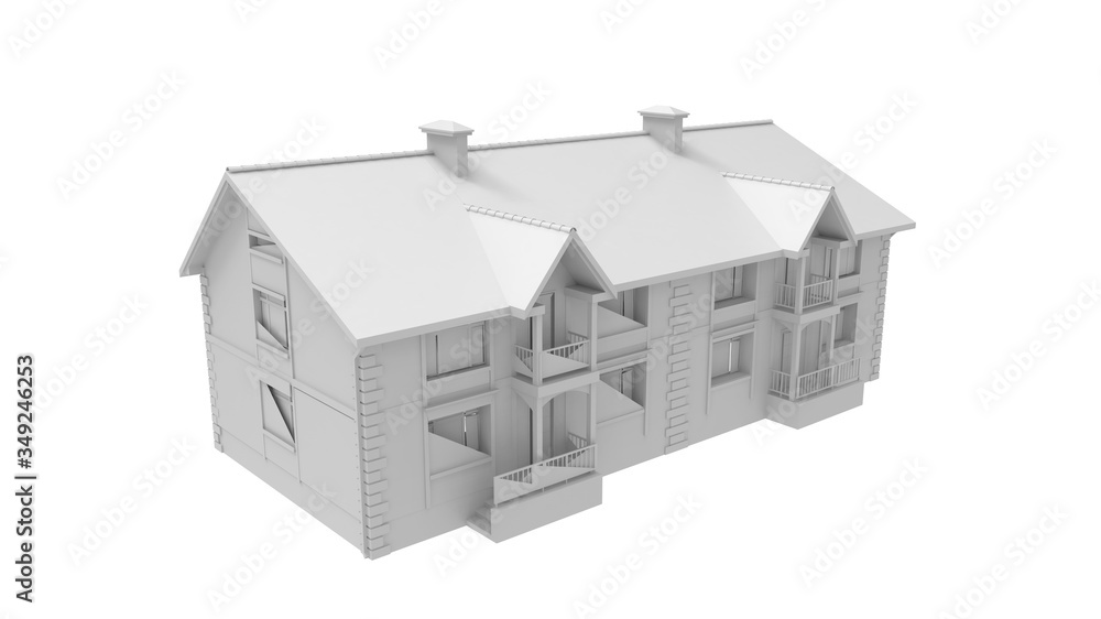 3D rendering of a house residential place household architecture 3D rendering of a house residential place household architecture