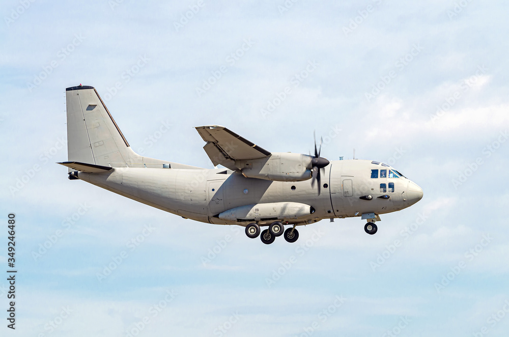 Military transport aircraft used to carry freight and troops in cargo operations Military transport aircraft used to carry freight and troops in cargo operations