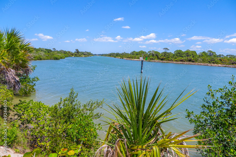 Gulf Intercoastal Waterway in Caspersen Beach Park in Vencie Florida on the southwest coast of Florida