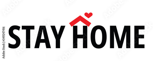 Stay home quote text, hash tag or hashtag. Protection campaign or measure from coronavirus, COVID19.