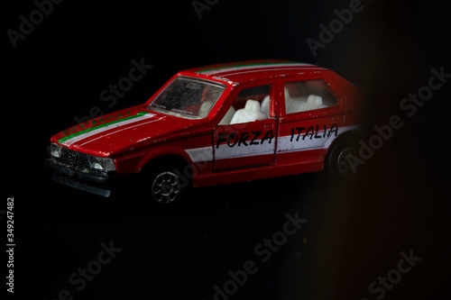 red toy car forza Italia