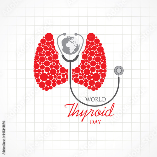 Vector illustration for World Thyroid Day which is held on 25 may