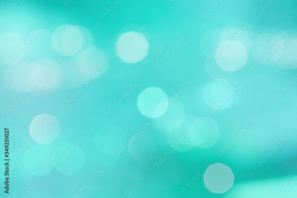 Abstract turquoise bokeh light background with blur. Abstract turquoise bokeh light background with blur.