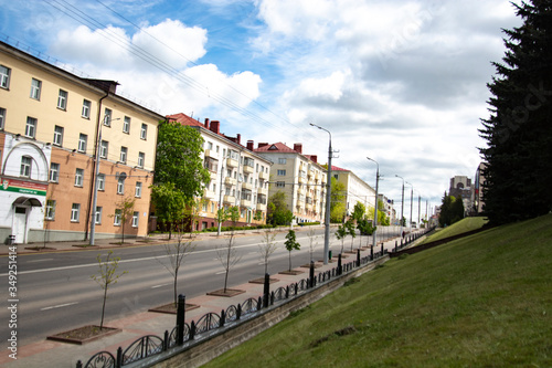 VITEBSK, BELARUS - 14 May 2020: Frunze Avenue in the center of the city