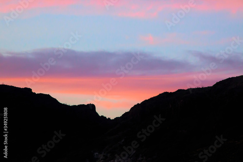 Beautiful Colored sky from Big Bend National Park