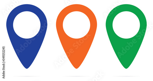 Free Download Mark. Set of pointers, vector, icon, illustration	 - GFXLoad