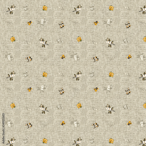 Seamless pattern with small flowers and allover design,