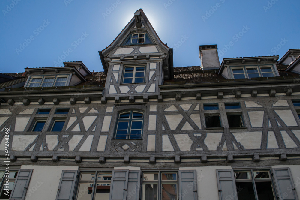 Germany the city of Ulm, the Fisherman's Quarter - these are narrow streets, bridges and houses,