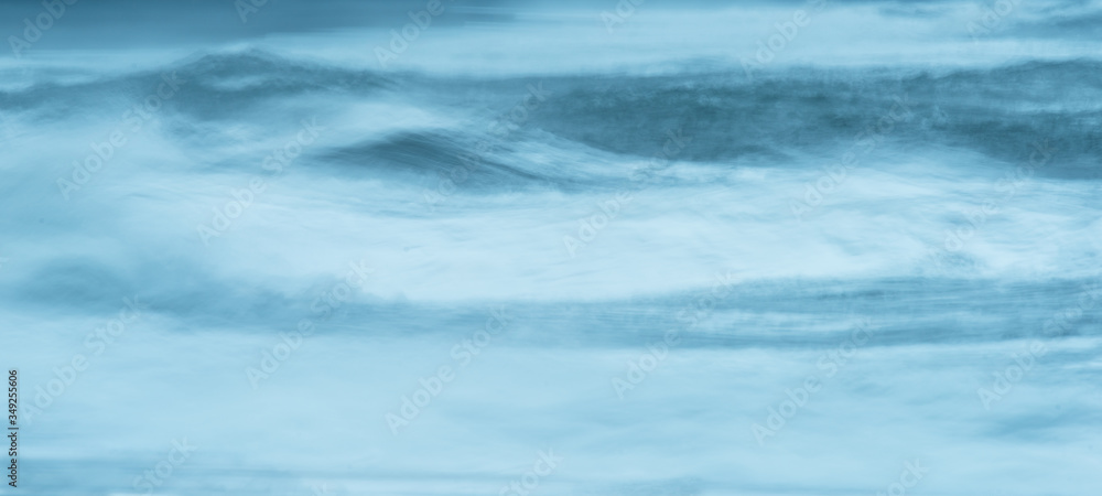 Wide web banner design of abstract blue sea surface 
