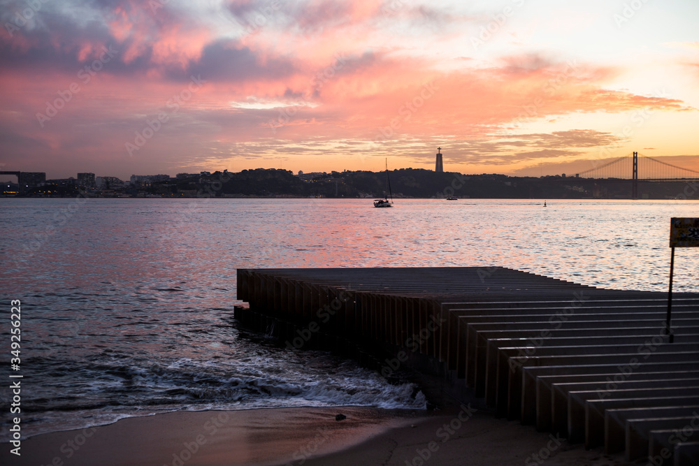 sunset at the pier