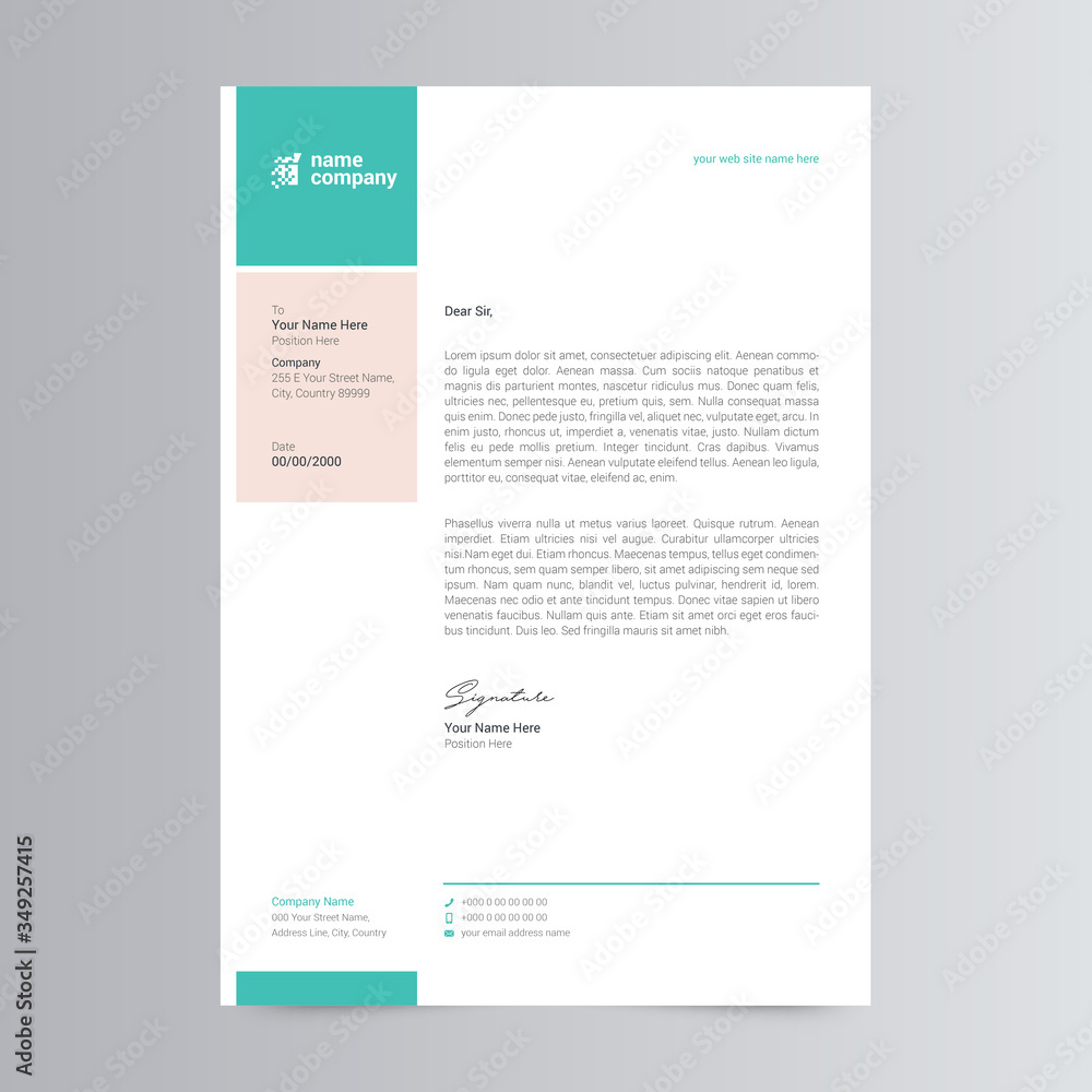 Clean And Corporate Letterhead Template Design Clean And Corporate Letterhead Template Design
