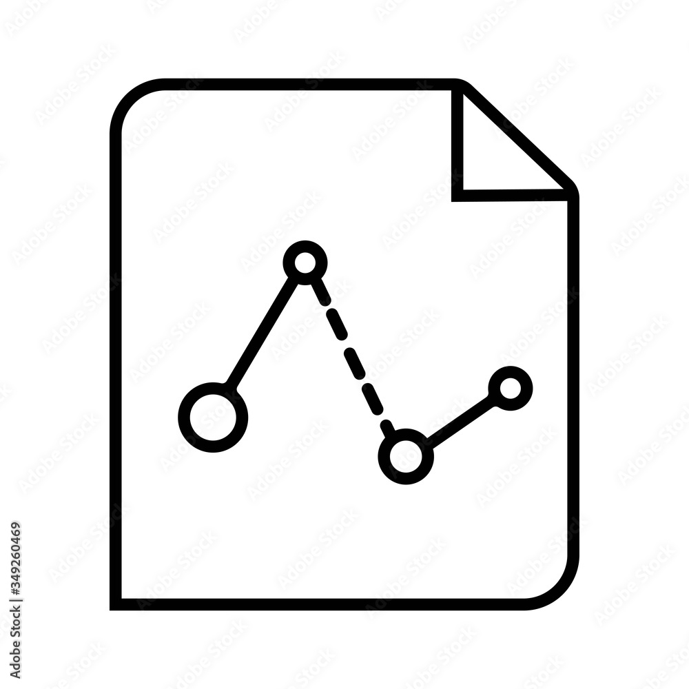 growth reprot thin line vector icon growth reprot thin line vector icon