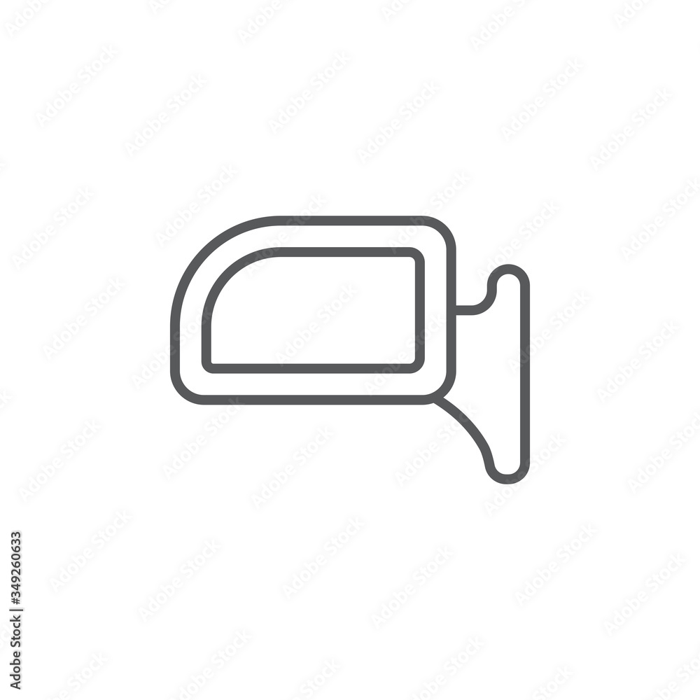 Car rear view mirror vector icon symbol isolated on white background Car rear view mirror vector icon symbol isolated on white background