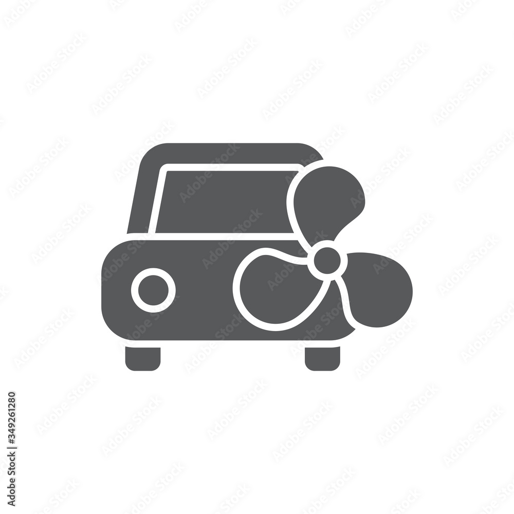Car ventilation system vector icon symbol isolated on white background Car ventilation system vector icon symbol isolated on white background