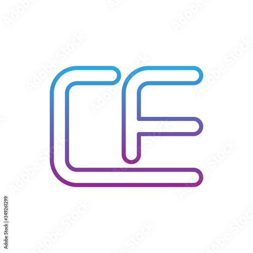 ce mark vector icon symbol isolated on white background