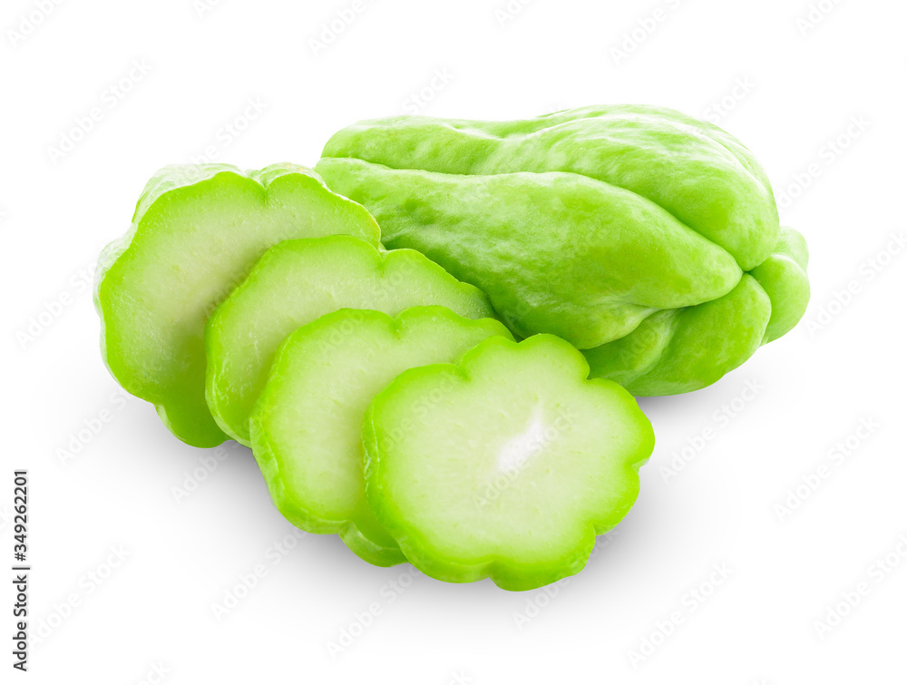 Bitter melon isolated on a white background Bitter melon isolated on a white background