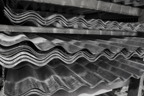 Corrugated sheets of metal