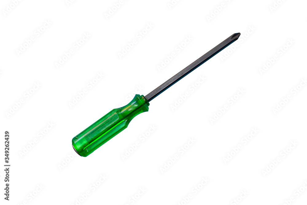 Front view of screwdriver isolated on white background with clipping path. Front view of screwdriver isolated on white background with clipping path.