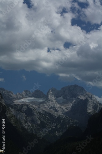 mountains and clouds