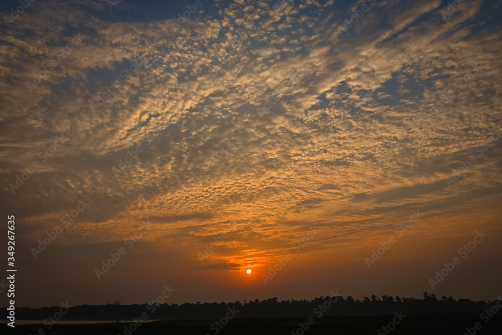 Scenic View Of Cloud Against Sky During Sunset 