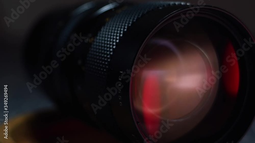 Close-up lens with light in the dark #2