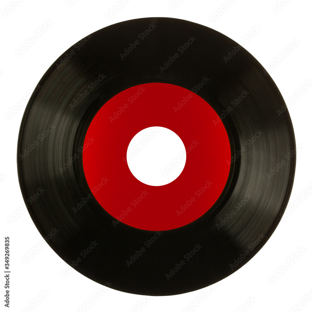 Płyta winylowa, singiel 45 rpm. - obrazy, fototapety, plakaty 