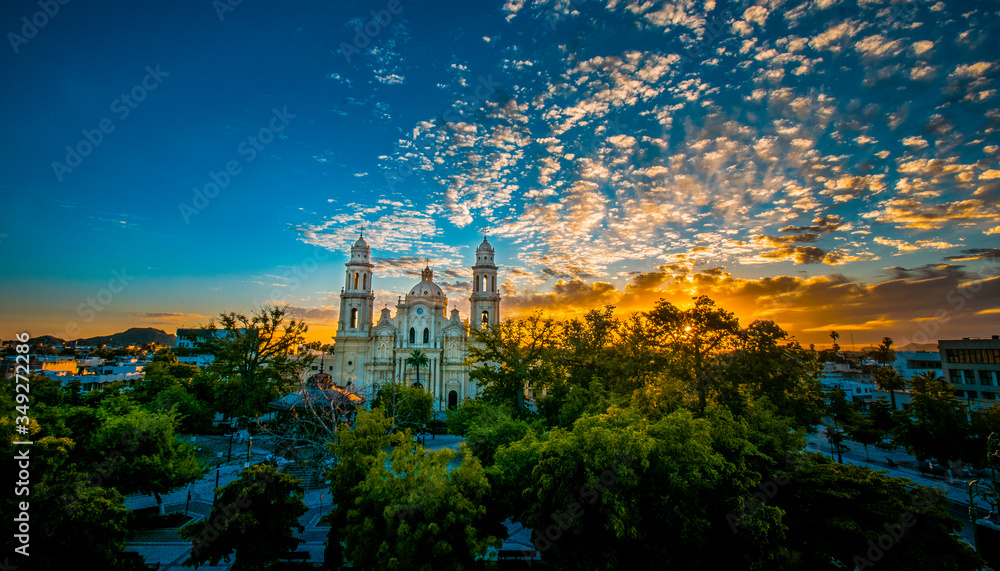 postal de catedral de hermosillo sonora mexico 2020 Stock Photo Adobe