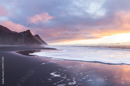 Sunset colors and Cape Sebastian, Oregon © wollertz