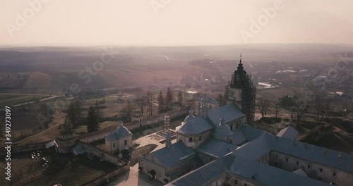 Wallpaper Mural Morning Aerial top view frome drone to Pidkamin Castle Monastery, Ukraine Torontodigital.ca