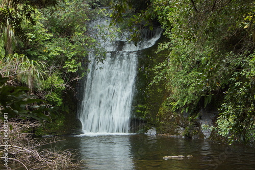 Waterfall on Hinerau Track at Lake Waikaremoana Hawke s Bay on North Island of New Zealand  