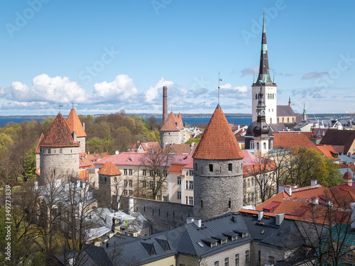 The beautiful view in old city Tallinn Estonia