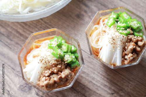 Natto factory and natto dishes.