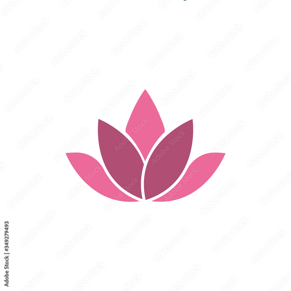Lotus flower icon design template vector isolated