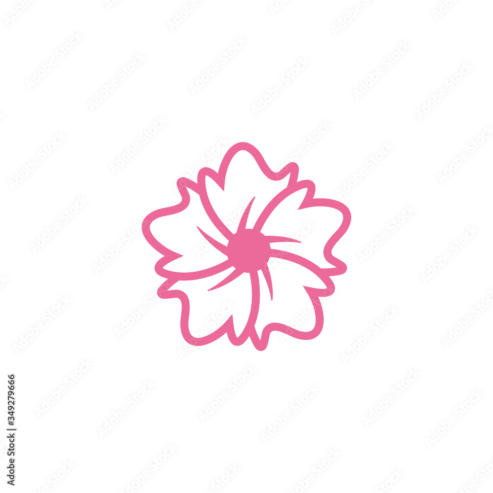 Plumeria flower icon design template vector isolated Plumeria flower icon design template vector isolated