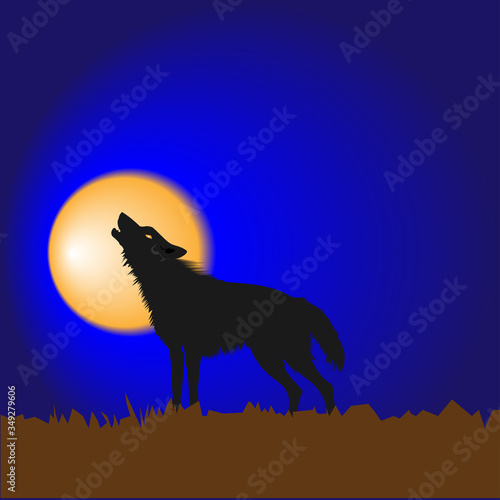 illustration of animal design 2 wolf